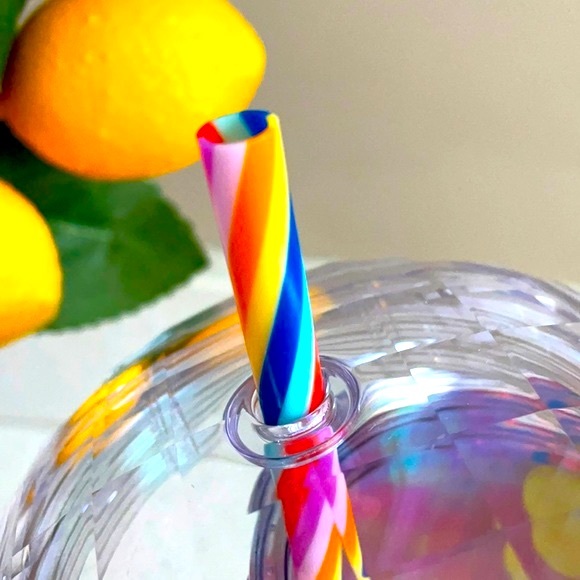 🌈STARBUCKS RAINBOW KALEIDOSCOPE STRAW TUMBLER CUP - Picture 8 of 11
